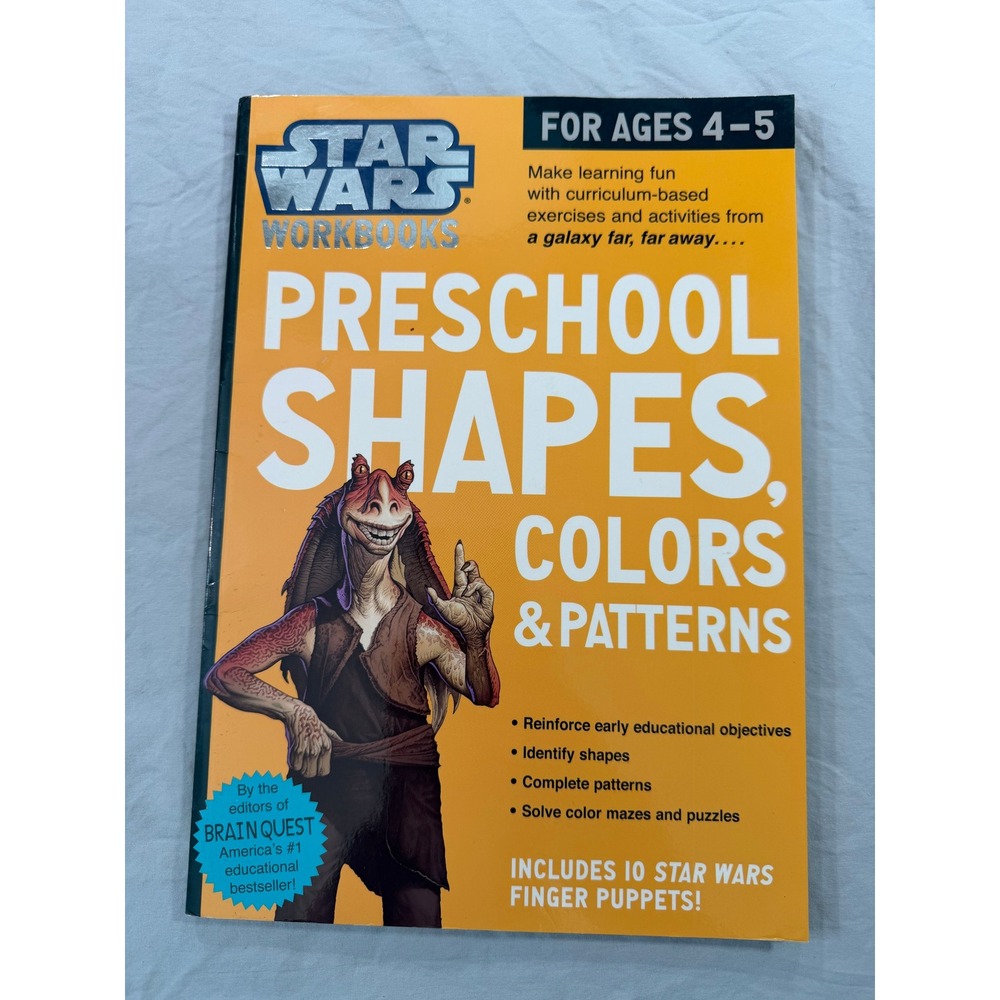 Star Wars Workbooks Preschool Shapes Colors Patterns Ages 4-5 Brain Quest 2014